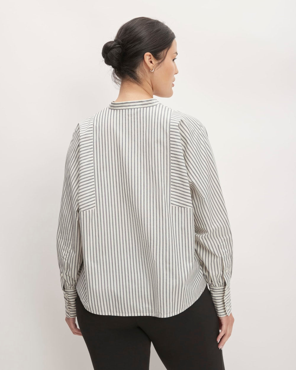 The Oversized Raglan Shirt | Bone/Navy