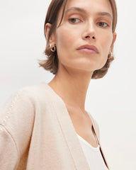 The Good Merino Wool Cardigan | Buttermilk / White