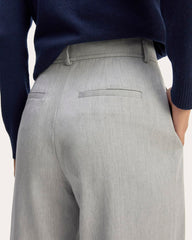 The Draper Pleated Pant in Buttersmooth | Heather Steel | 32" Inseam