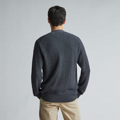 The No-Sweat Ribbed Cardigan | Heather Ash