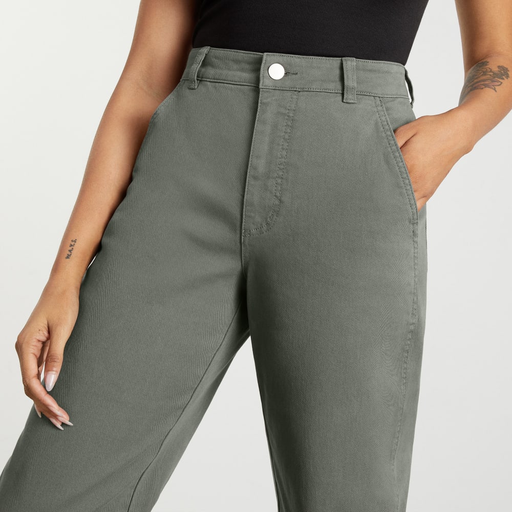 The Utility Barrel Pant | Pewter Green | Tall