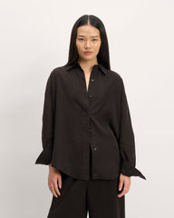The Oversized Shirt in Butterlite | Black