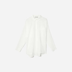 The Oversized Silky Cotton Shirt | White