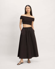 The Gauze Smock Top | Black