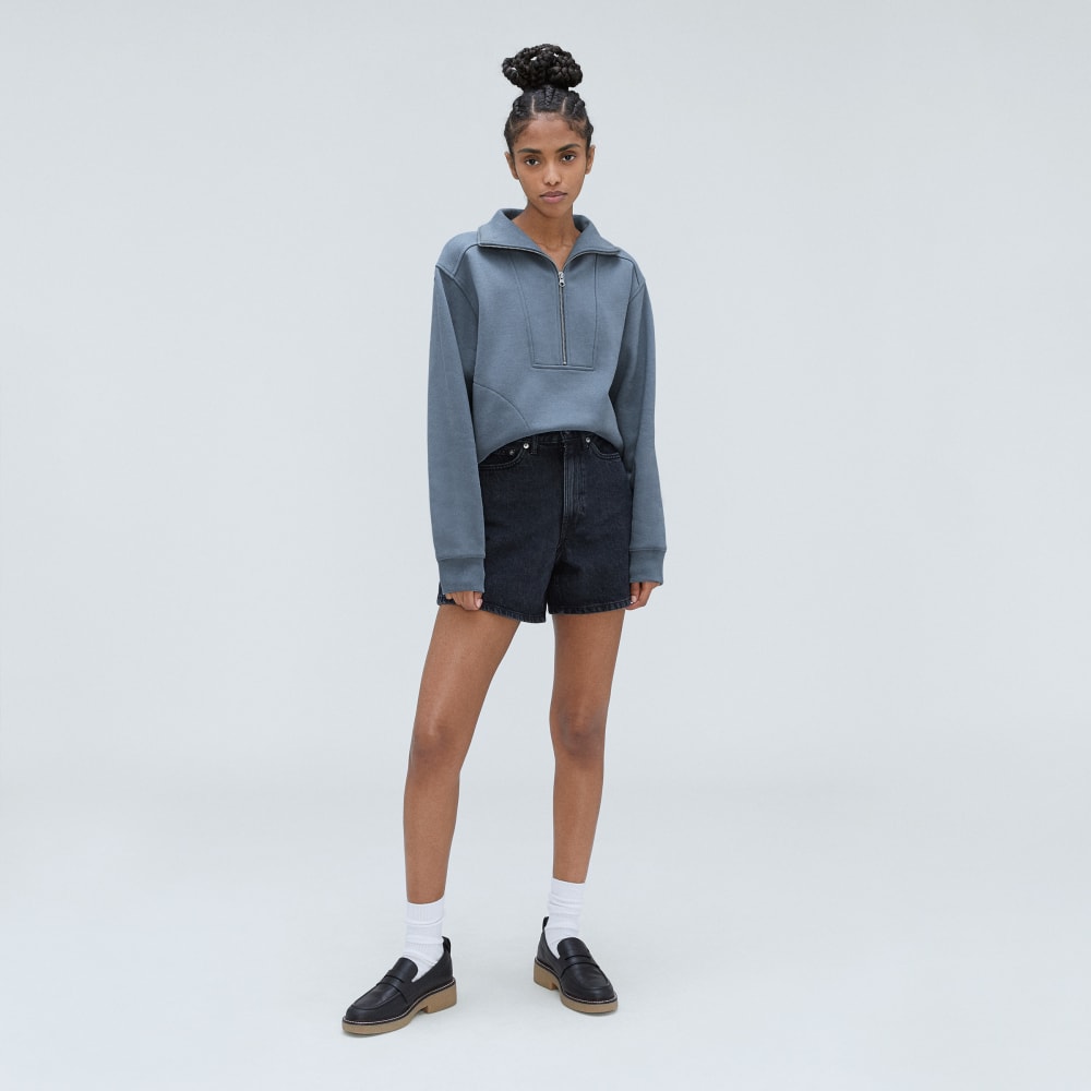 The Track Half-Zip | Faded Blue