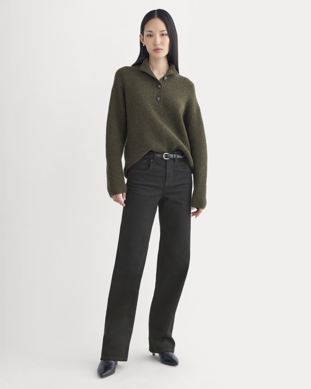 The Cocoon Henley in Wool Cashmere | Heather Beech