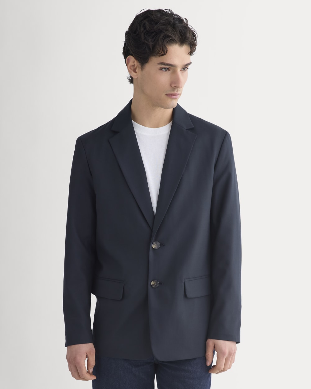 Tropical Wool Blazer | Dark Navy