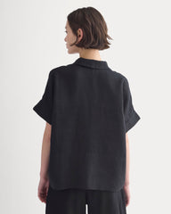 The Boxy Shirt in Linen | Black