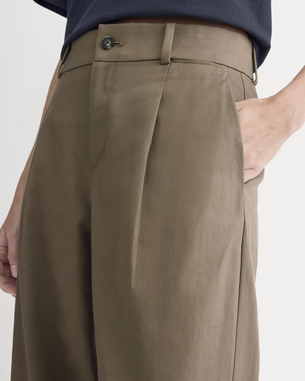Wide-Leg Trouser in Buttersmooth | Deep Taupe | 32" Inseam