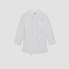 The Poplin Tie Back Shirt | White