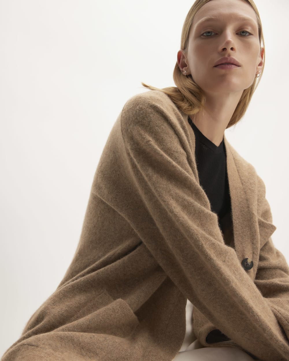The Cozy-Stretch Relaxed Cardigan | Heathered Toasted Coconut