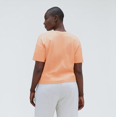 The Organic Cotton Slouchy V-Neck | Apricot