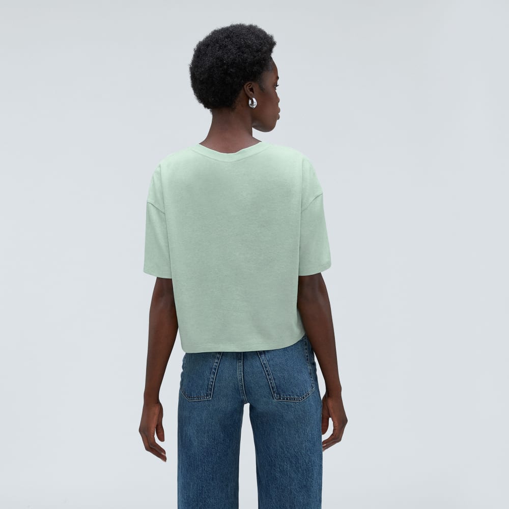 The Vintage Henley Hemp Tee | White Sage