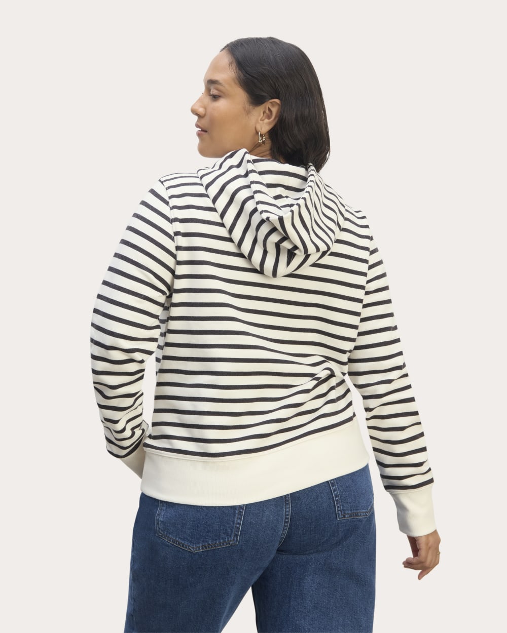 The Off-Duty Terry Hoodie | Bone / Black