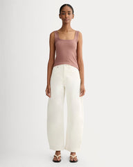 The Luxe Rib Square-Neck Tank | Rose Dusk