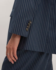 The Oversized Blazer in Buttersmooth | Navy / Bone