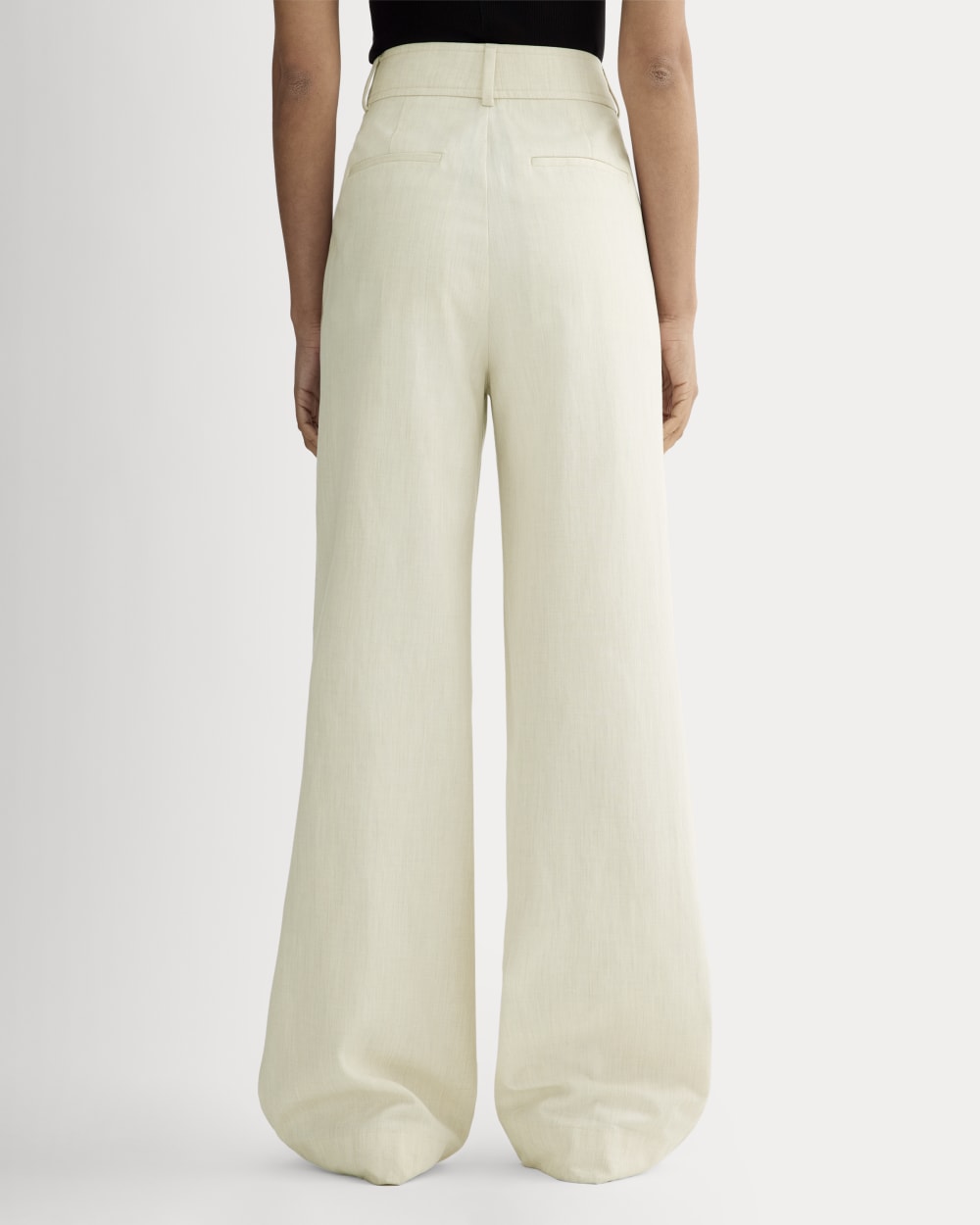The Draper Pleated Pant in Buttersmooth | Heathered Oat | 30" Inseam