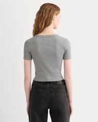 The '90s Rib Tee | Mid Heather Grey