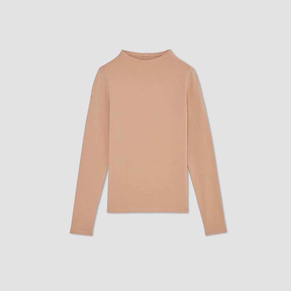 The Supima® Form Funnel Neck Tee | Blush Pink
