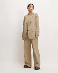 The Oversized Blazer in Buttersmooth | Cornstalk / Black