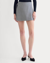 Wrap Mini Skort in Tailor Twill | Heather Graphite
