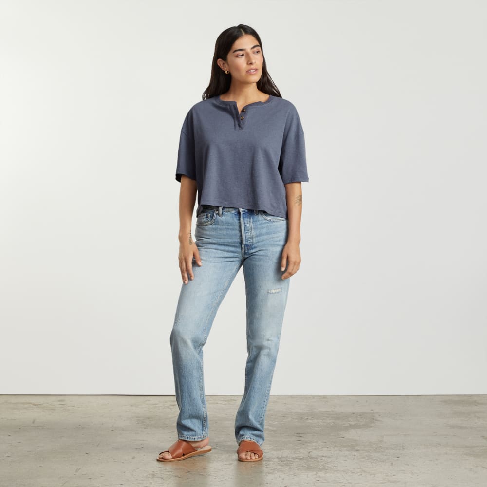 The Vintage Henley Hemp Tee | Atlantic