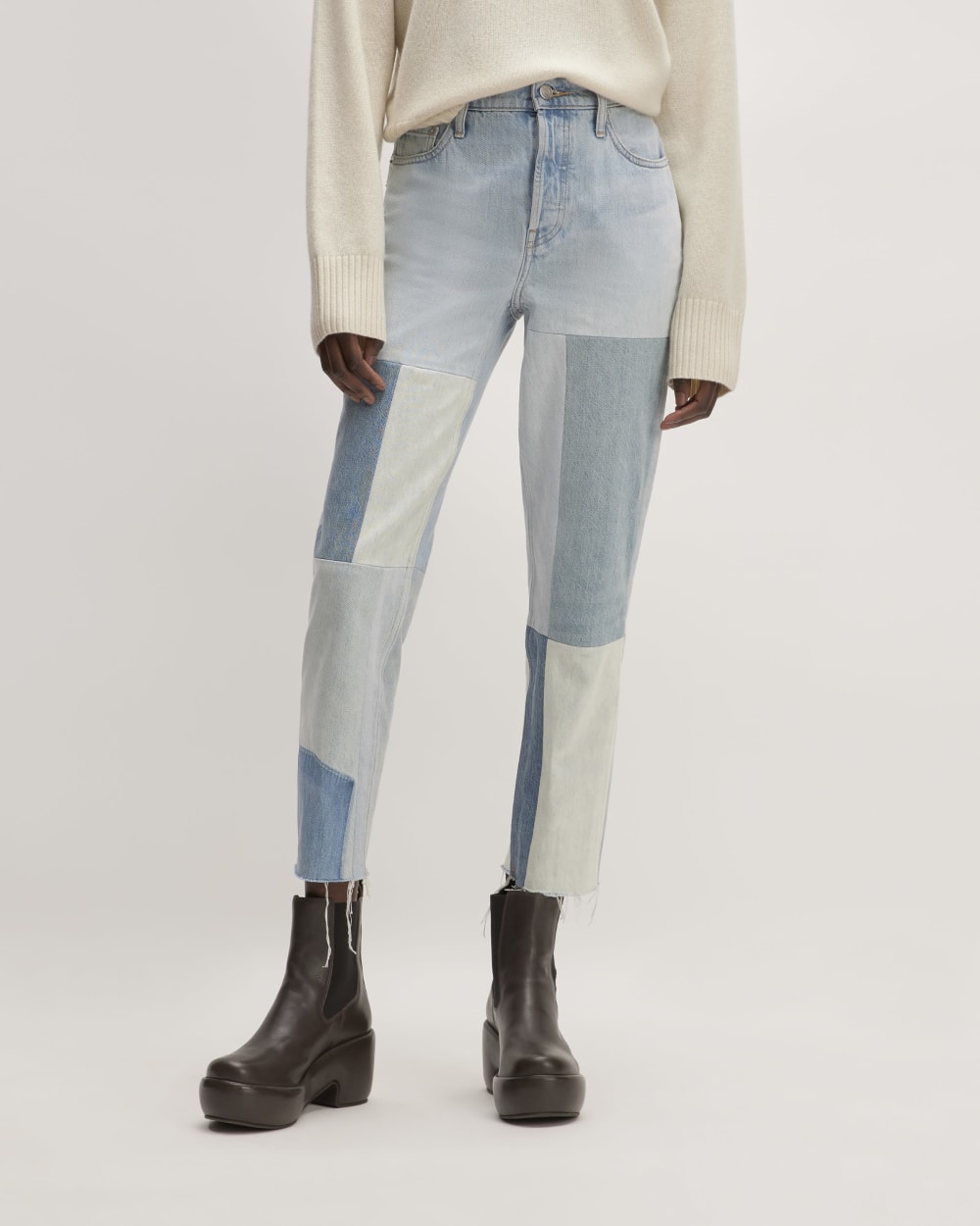 The '90s Cheeky® Mended Jean | Patched Indigo | 26.5" Inseam