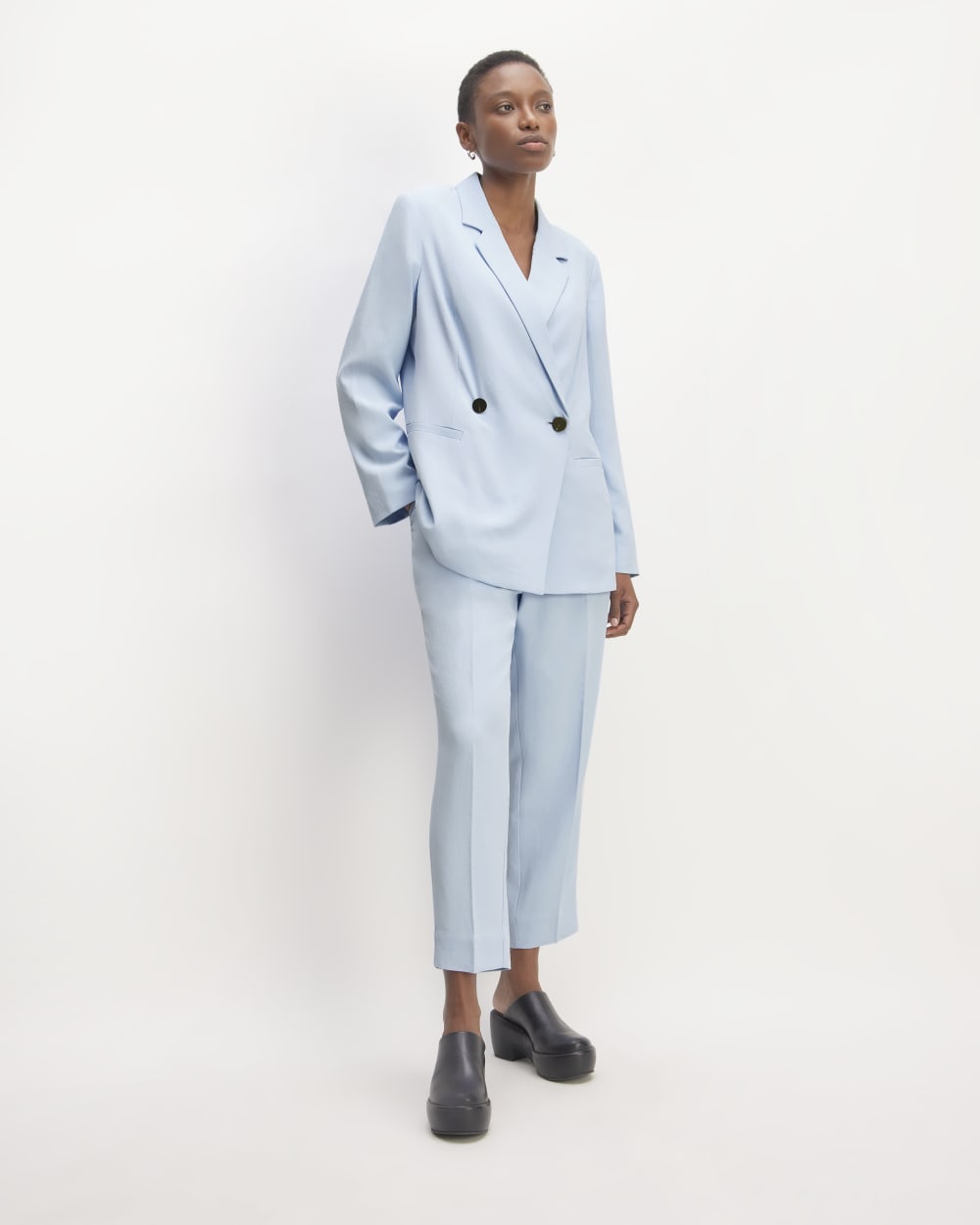 The Drapey Blazer | Chambray Blue