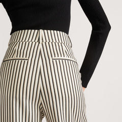 The Draper Pleated Pant in Buttersmooth | Ombre Stripe | 32" Inseam