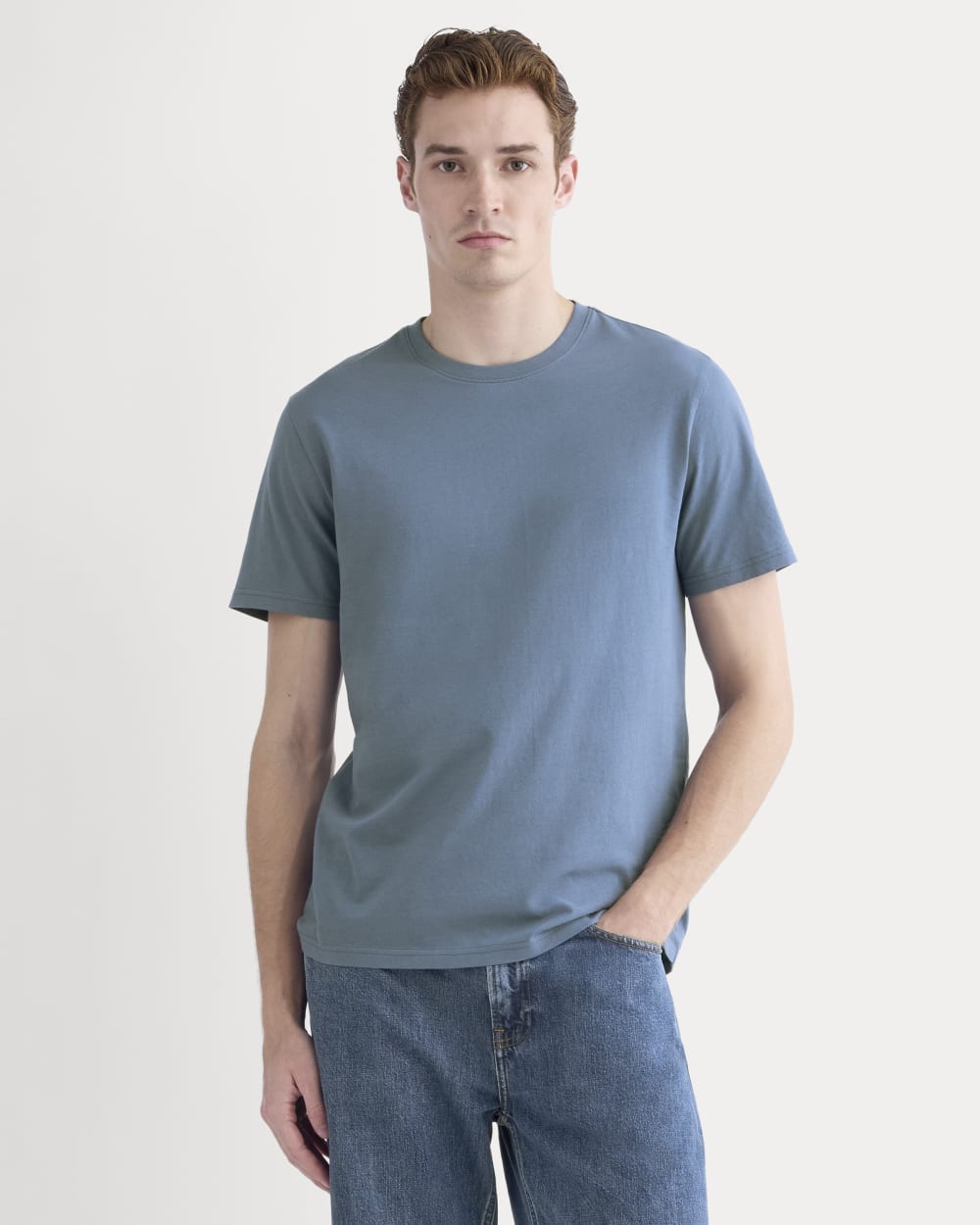 The Essential Organic Crew | Faded Navy