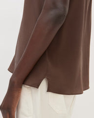 The Scoop Tank in Washable Silk | Cocoa