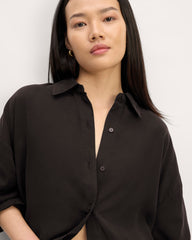 The Oversized Shirt in Butterlite | Black