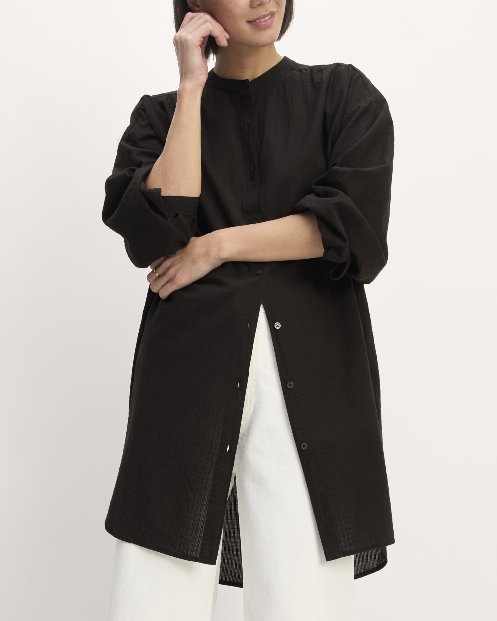 The Gauze Oversized Shirt | Black