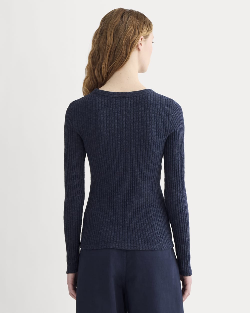 The Cozy Rib Long-Sleeve Tee | Navy