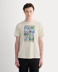 The Everlane x Parks Project Essential Organic Crew | Forged Iron / Birch / Granada Sky Blue / Green