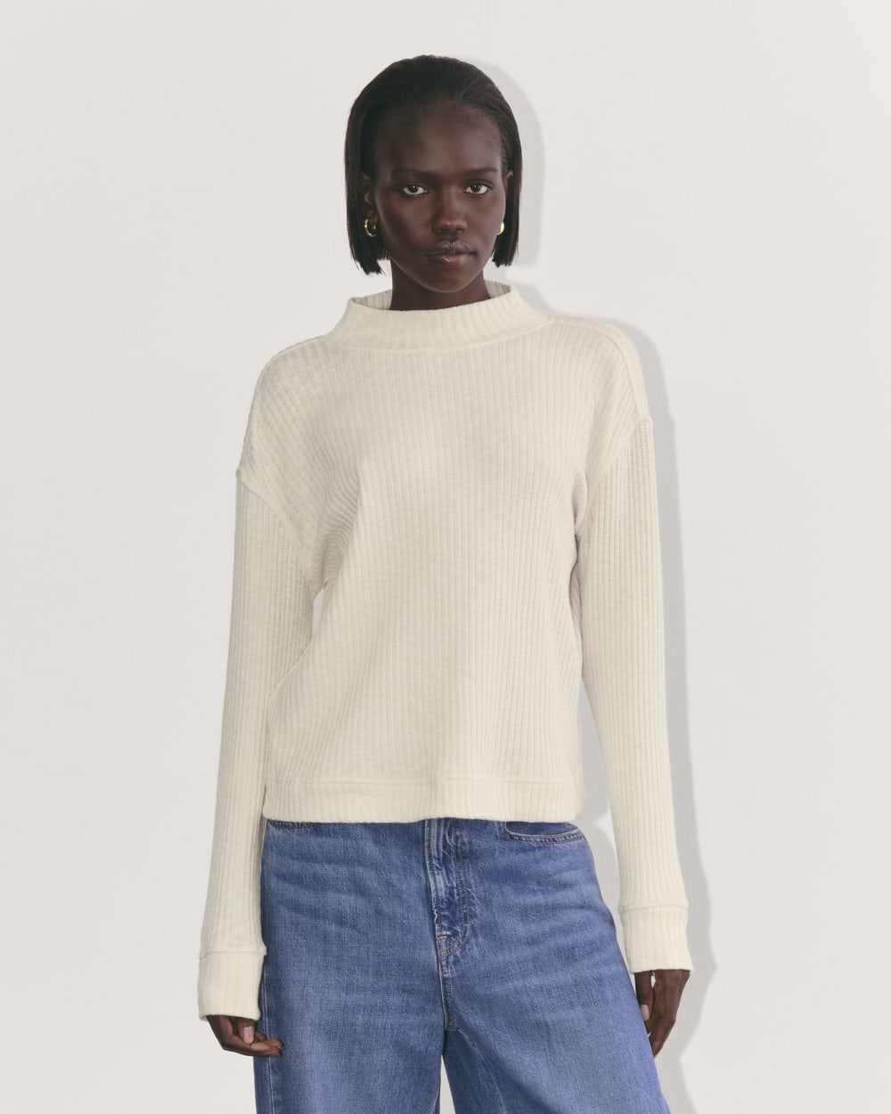 The Cozy Rib Funnel-Neck | Bone