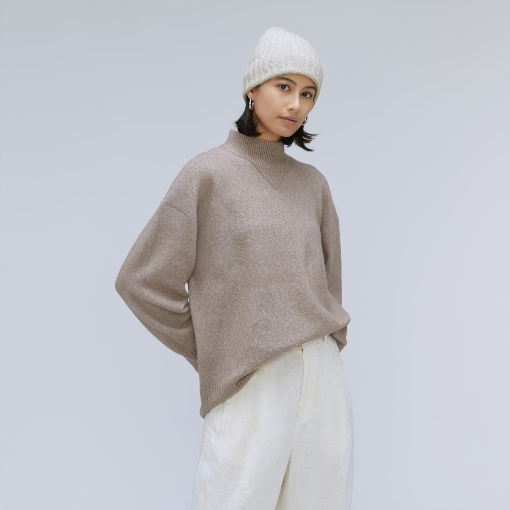 The Cashmere Beanie | Pale Heather Grey