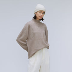 The Cashmere Beanie | Pale Heather Grey