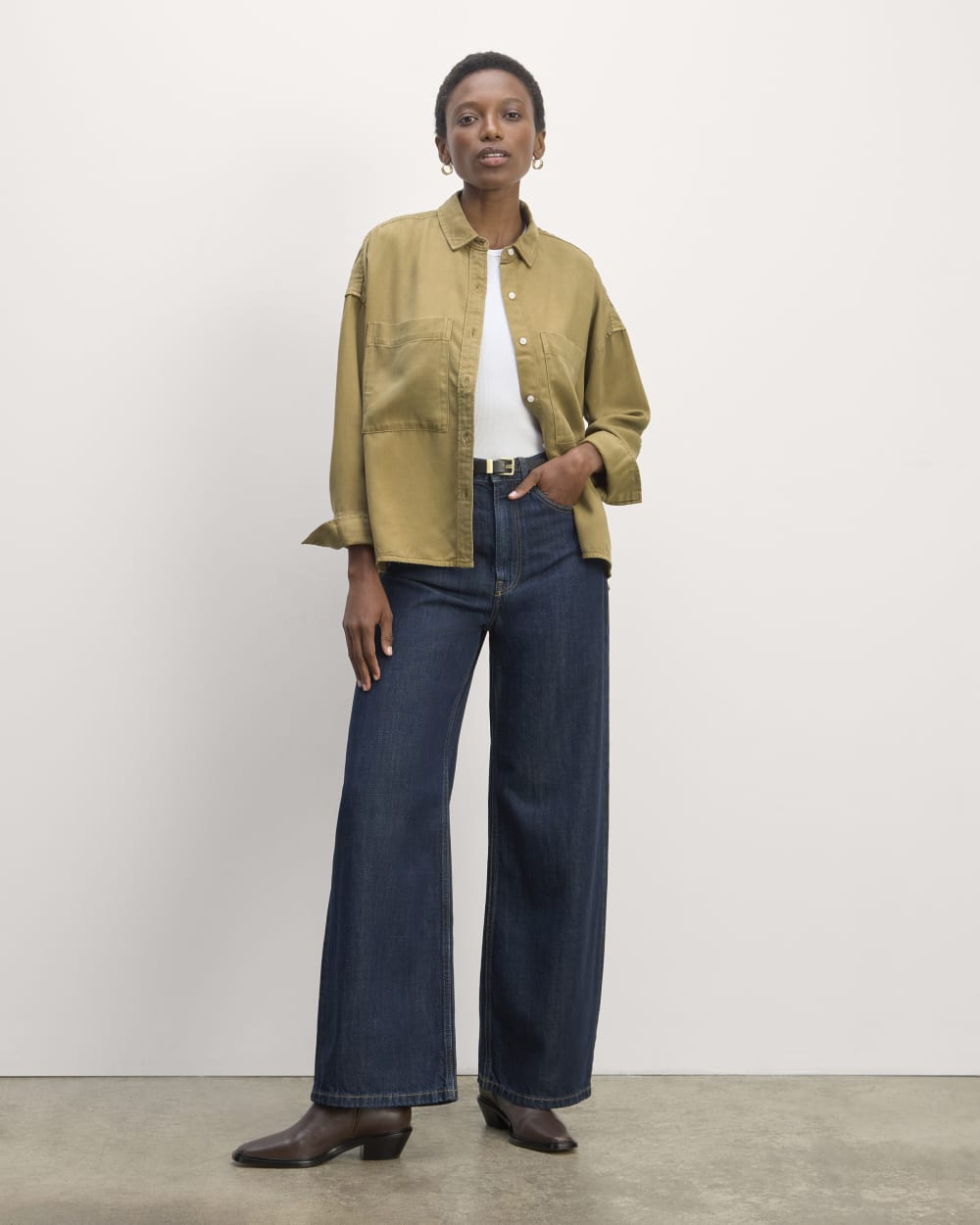The Boxy Overshirt in Buttersoft | Fennel Seed