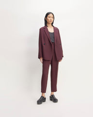 The Drapey Blazer | Burgundy