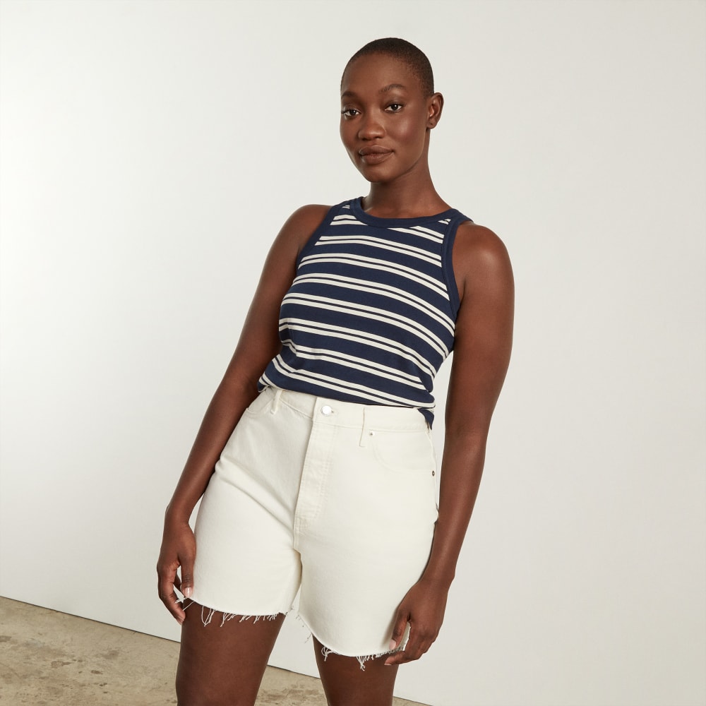 The Tank in Essential Cotton | Navy / Tan