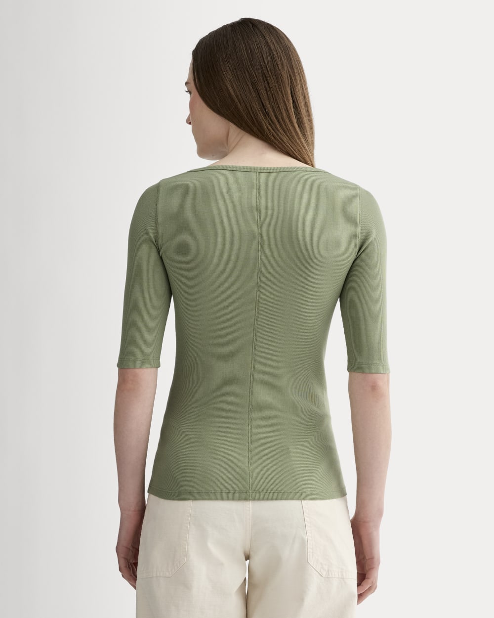 The Luxe Rib Scoop-Neck Tee | Sagebrush