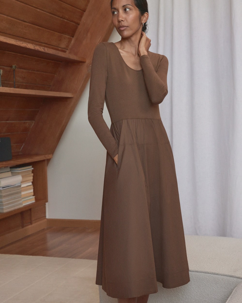 The Long-Sleeve Riviera Dress | Cocoa