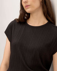 The Rib Muscle Tee | Black
