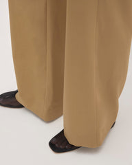 The Italian Wool Way-High® Drape Pant | Camel
