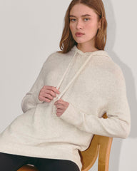 The Oversized Hoodie in Plush Cotton | Heathered Oat
