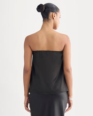 Thin Strap Cami in Silk Charmeuse | Black