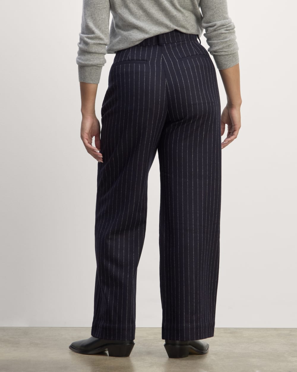 The Draper Pant in Wool | Navy / White