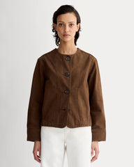 The Denim Barrel Jacket | Cocoa