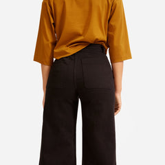 The Wide-Leg Crop Pant | Black | Short